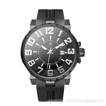 Stainless steel case watch, water resistant, Japan movement, silicone strap vogue style